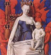 Jean Fouquet, Virgin and Child Surrounded by angels
